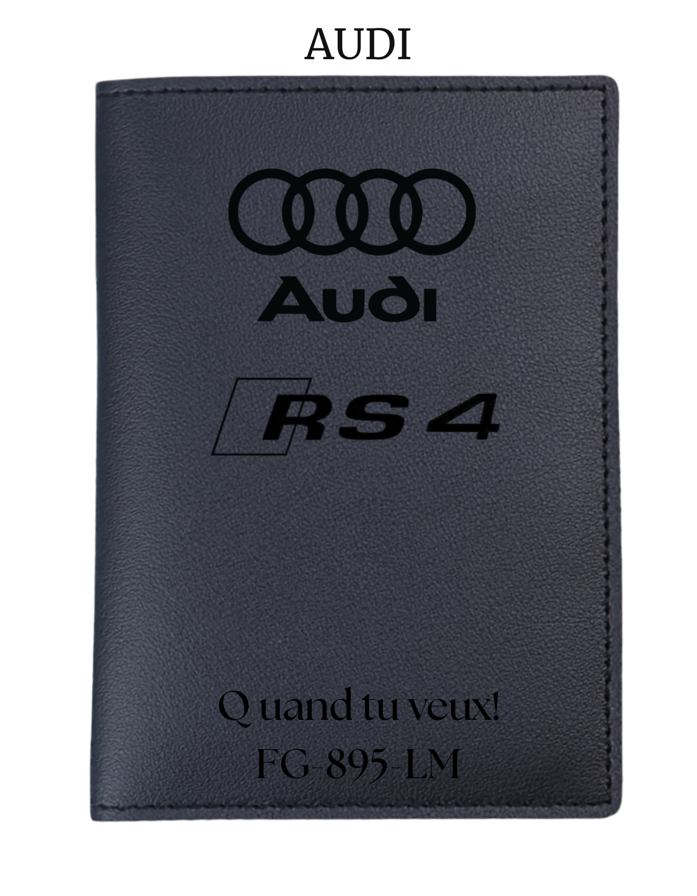 Protège Carte Grise et Documents Audi – Personnalisation Premium, Cadeau Idéal pour Passionnés