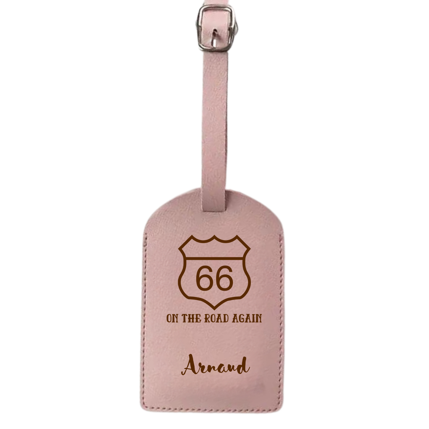 Etiquette valise Personnalisée Rose gravée dans notre atelier       parisien