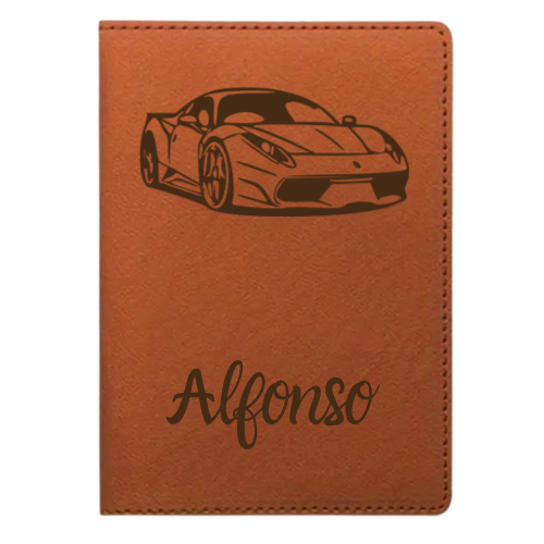 Funda para Pasaporte Gris Personalizada grabada en nuestro taller