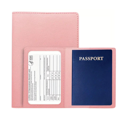 Protège Passeport Personnalisé Rose gravé dans notre atelier