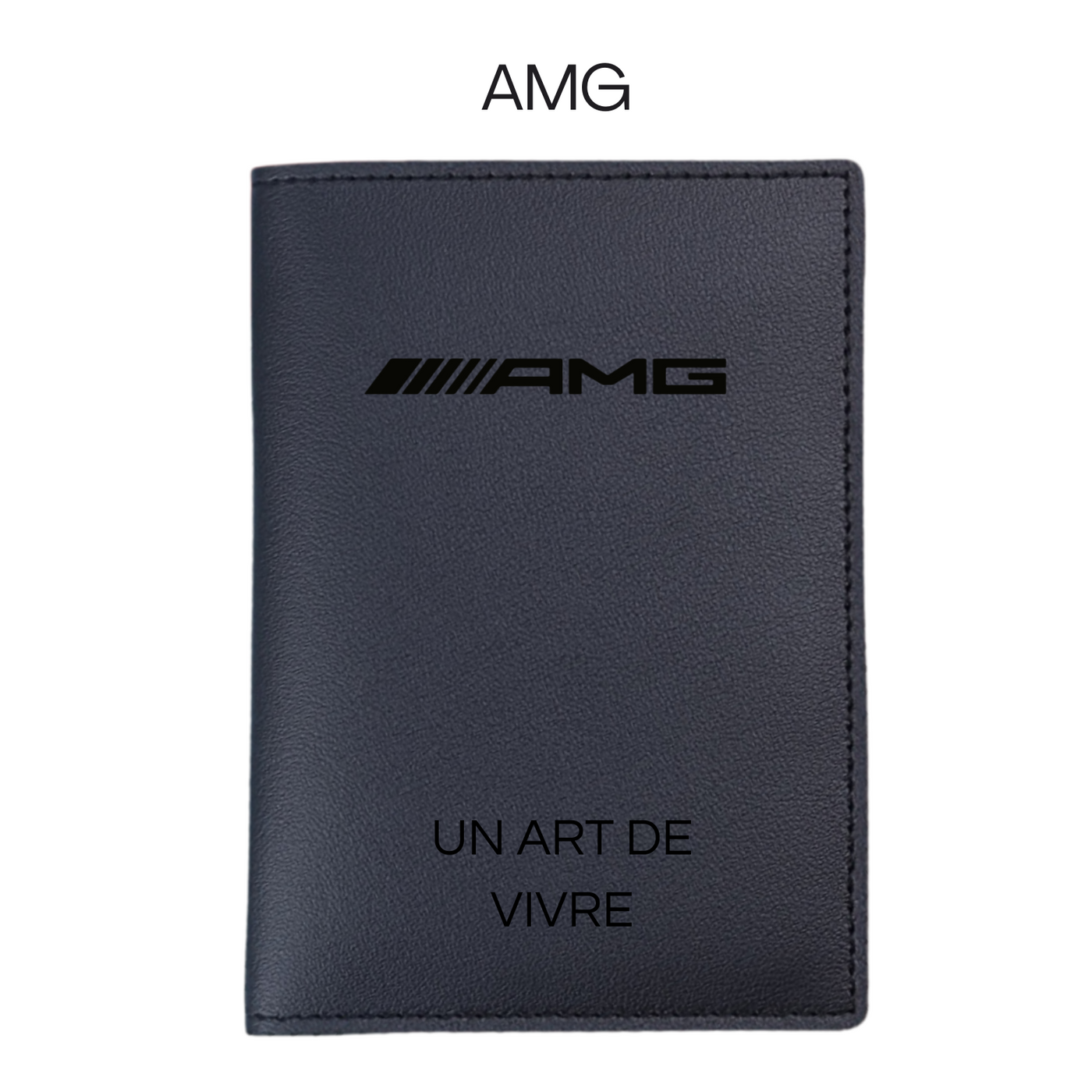 Protège Carte Grise Noir  Logo Voiture à Personnaliser – Élégance et Protection