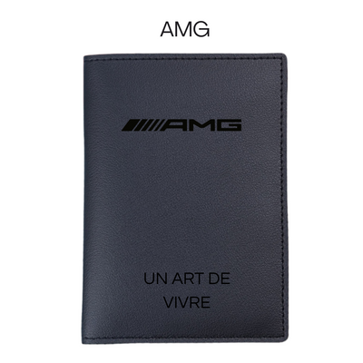 Protège Carte Grise Noir  Logo Voiture à Personnaliser – Élégance et Protection