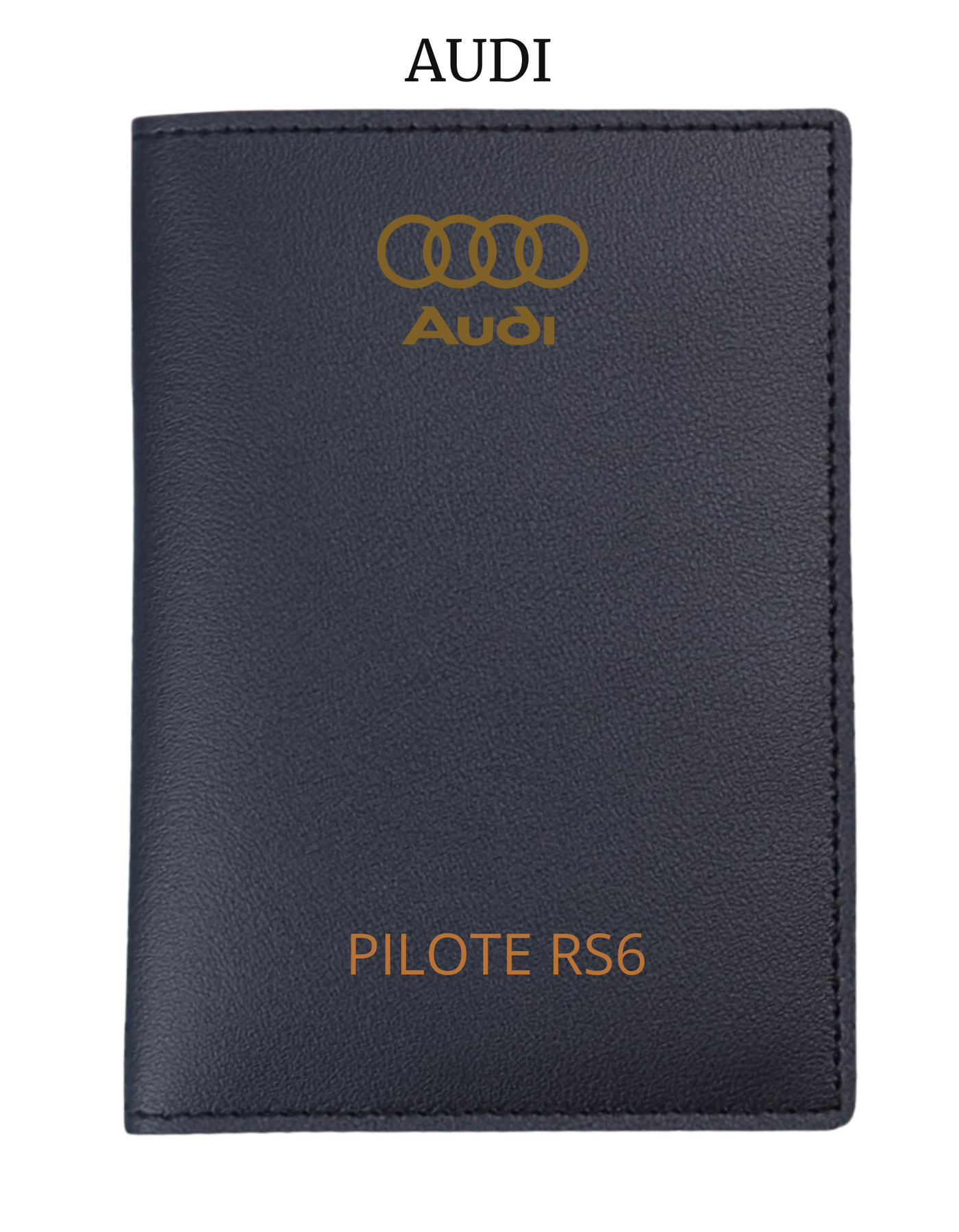 Protège Carte Grise Noir Logo Voiture à Personnaliser gravure Beige