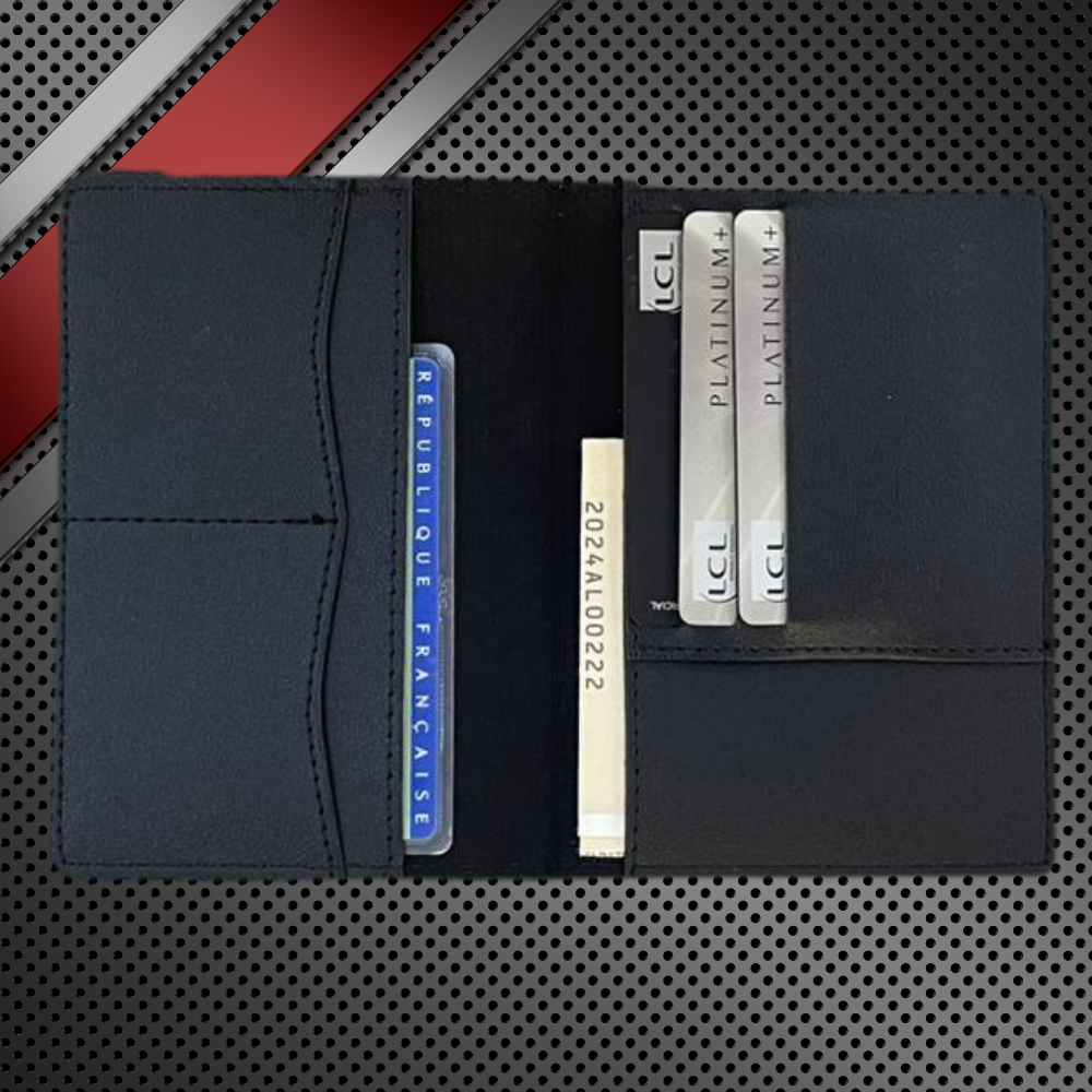 Protège Carte Grise Noir à Personnaliser – Élégance et Protection