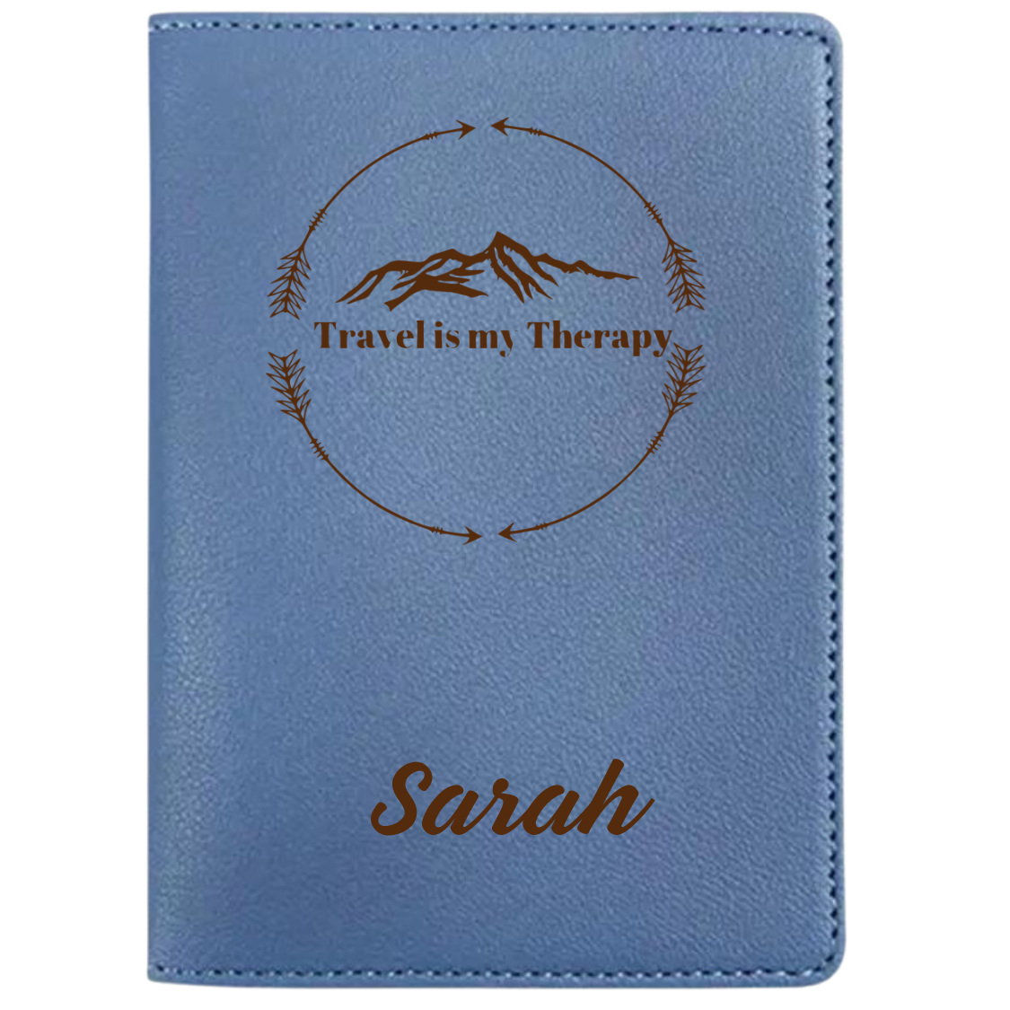 Funda para pasaporte personalizada en color marrón: viaje con elegancia clásica