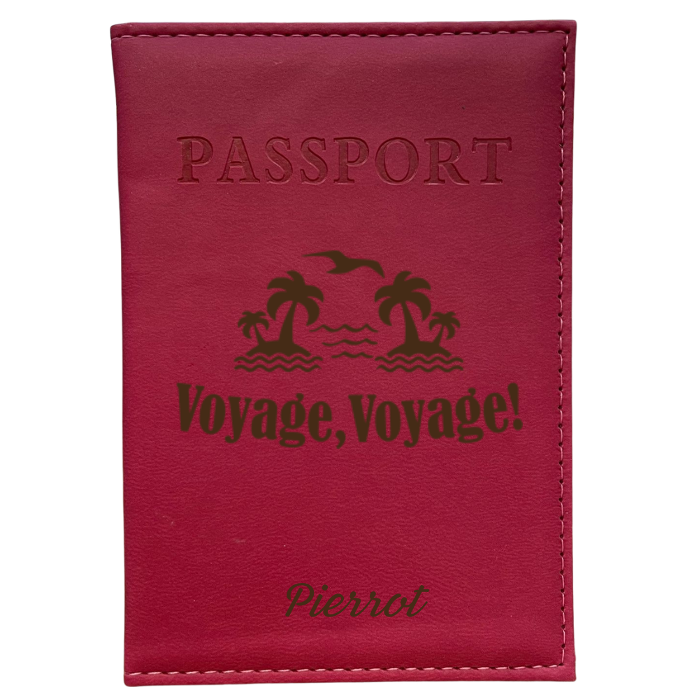 Funda para Pasaporte Gris Personalizada grabada en nuestro taller