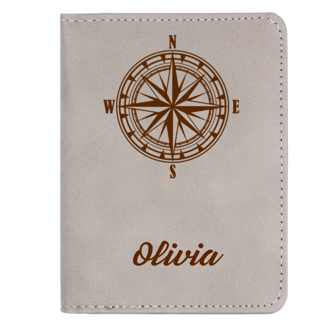 Funda para pasaporte personalizada en color marrón: viaje con elegancia clásica