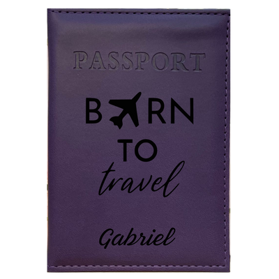 Funda para Pasaporte Personalizada Azul Cielo, Viaje en 1ª Clase 