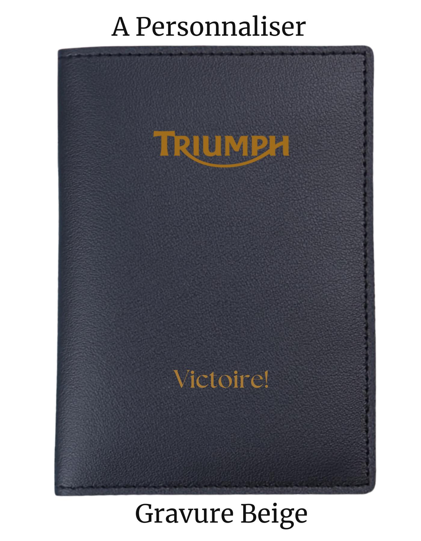 Protège Carte Grise Moto & Scooter à Personnaliser gravure Beige